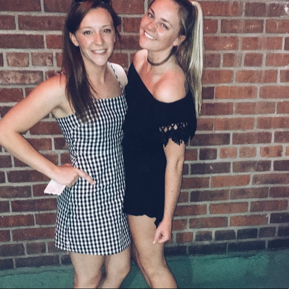Black off the shoulder romper